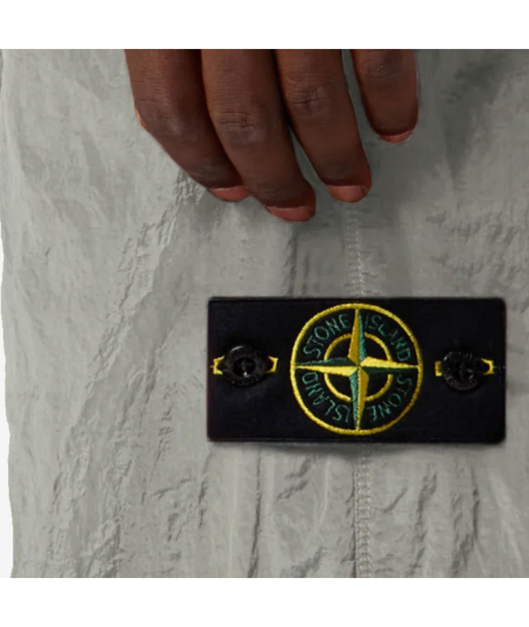 STONE ISLAND Серые повседневные брюки, фото 5