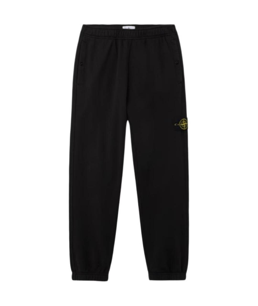 STONE ISLAND Черные прямые брюки, фото 1