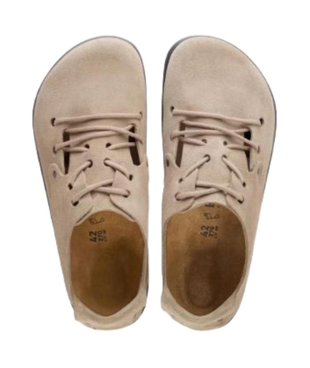 BIRKENSTOCK Бежевые замшевые брогги и оксфорды, фото 4