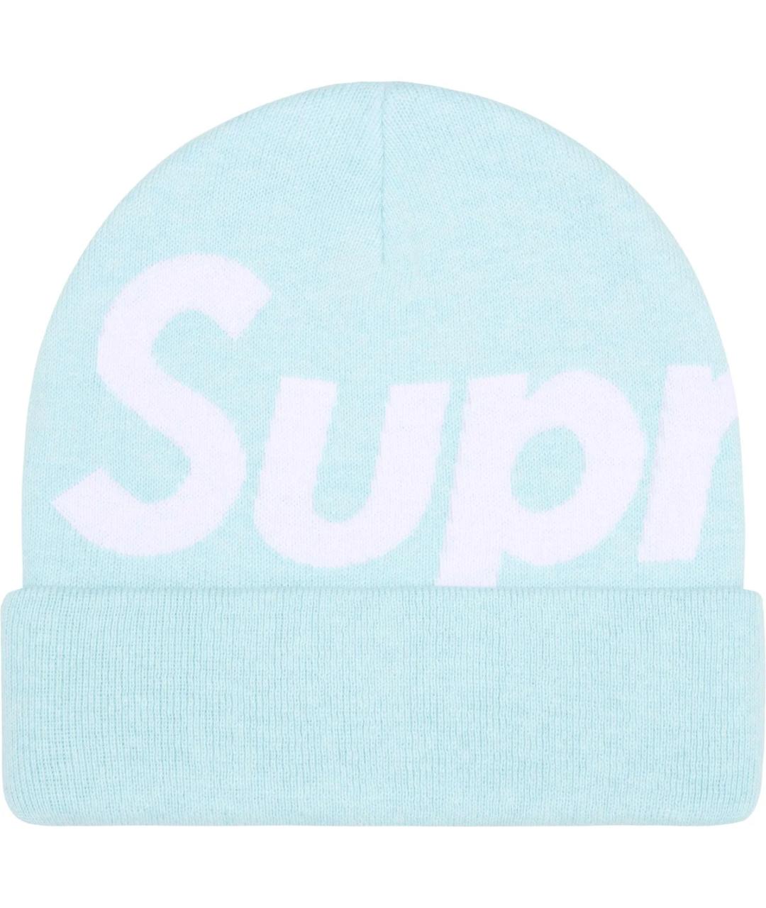 SUPREME Голубая шапка, фото 1