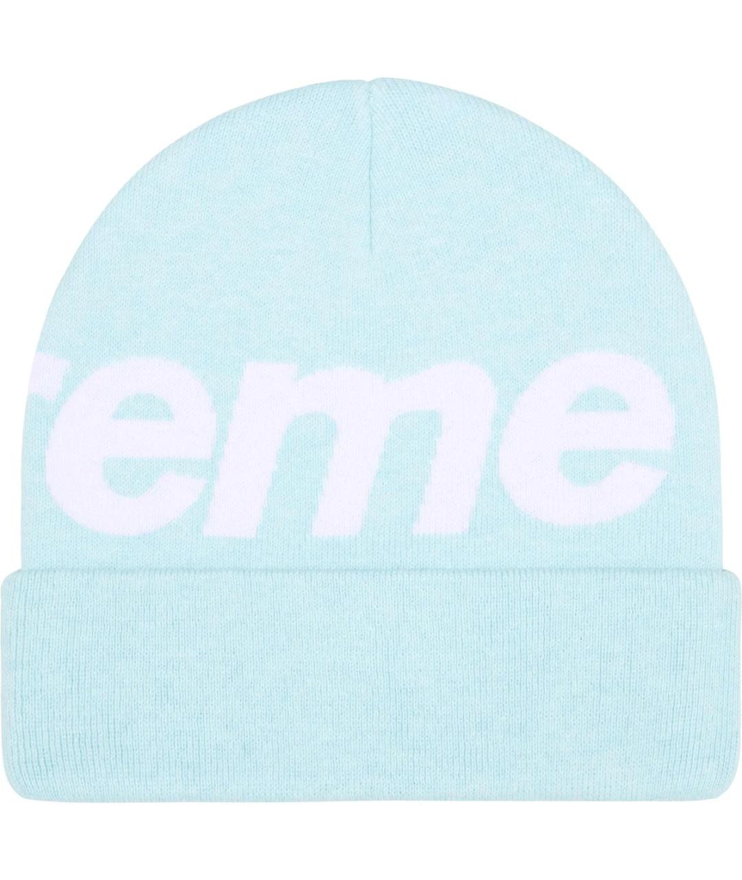 SUPREME Голубая шапка, фото 2