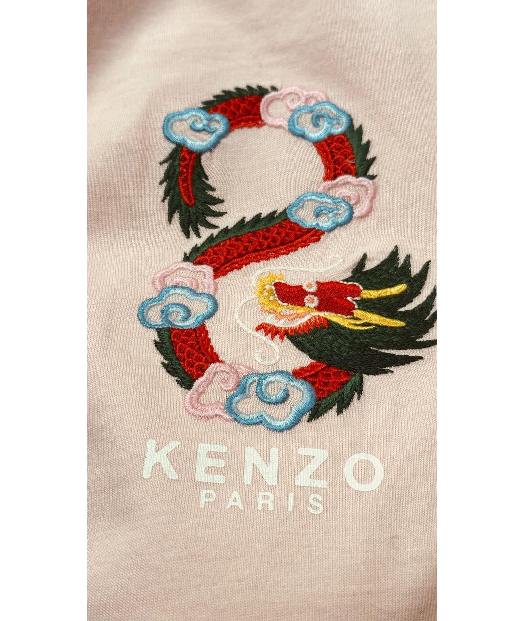 KENZO Розовая хлопковая футболка, фото 4