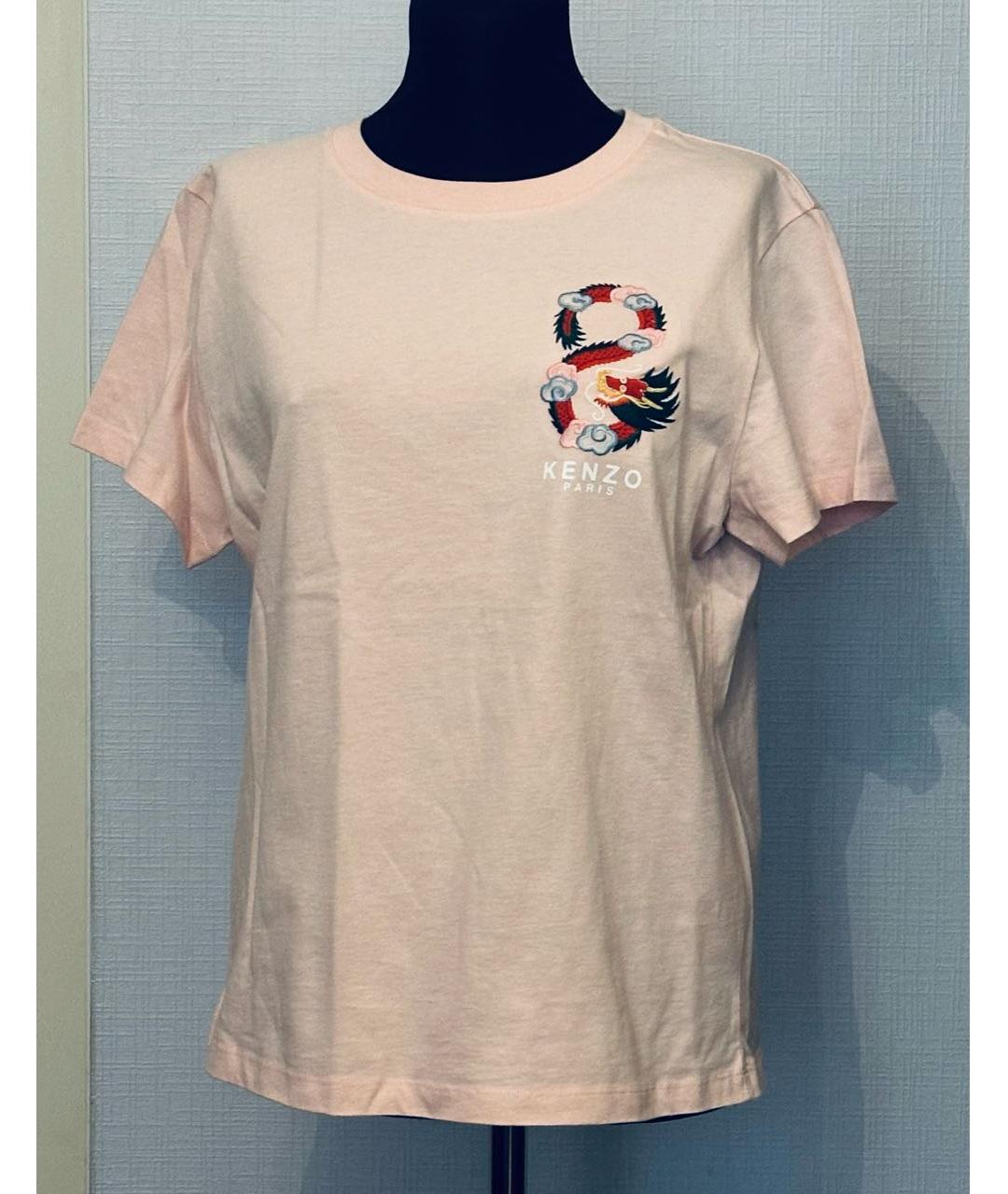 KENZO Розовая хлопковая футболка, фото 6