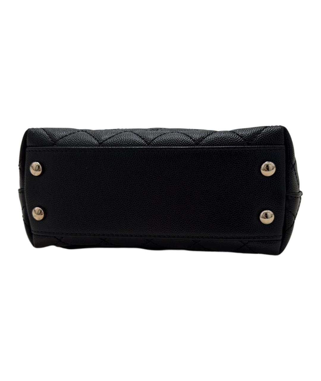 CHANEL Черная сумка с короткими ручками, фото 5