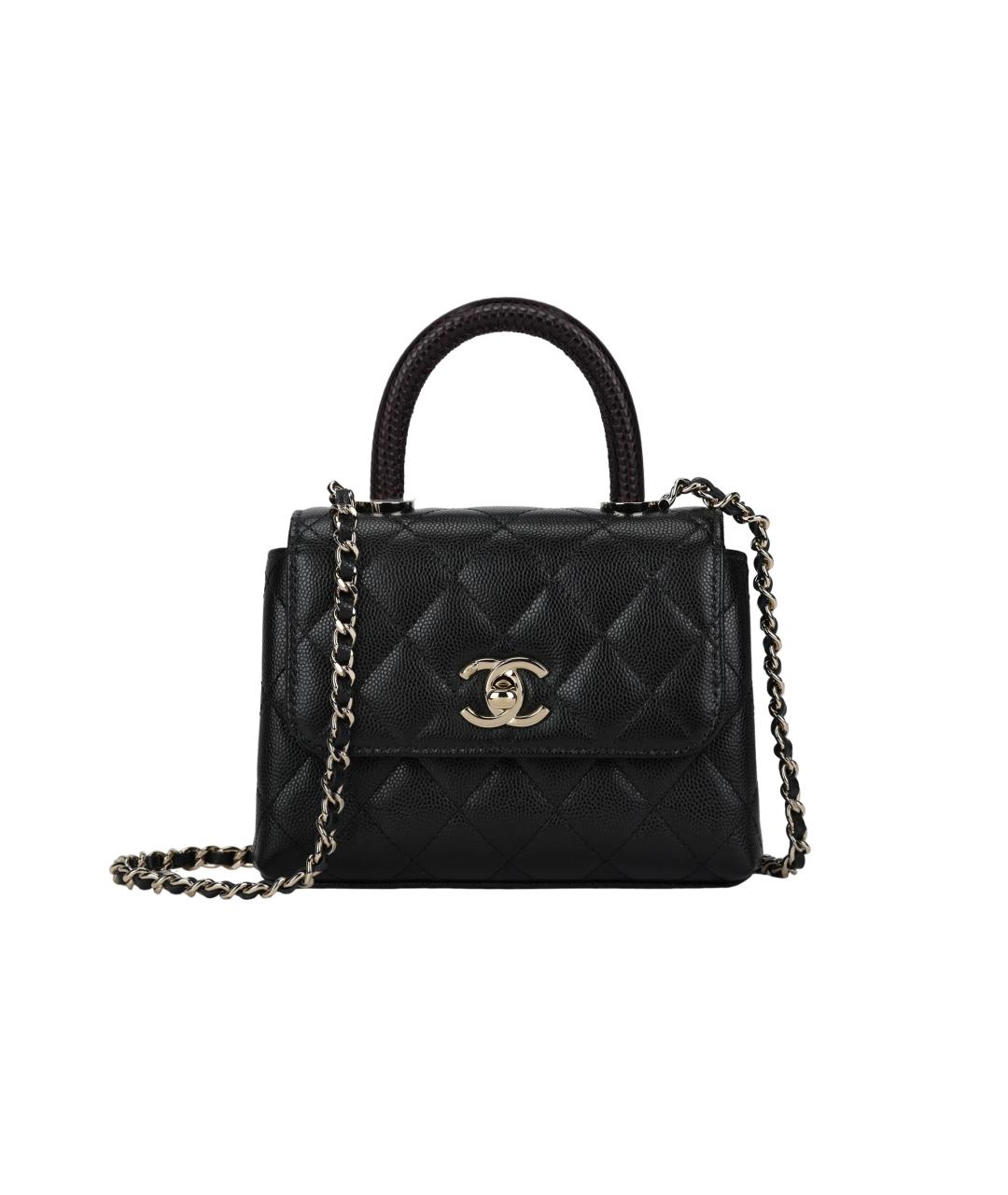 CHANEL Черная сумка с короткими ручками, фото 1