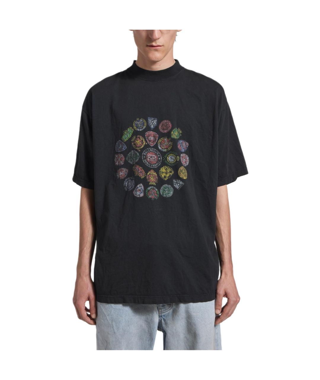 BALENCIAGA Черная футболка, фото 3