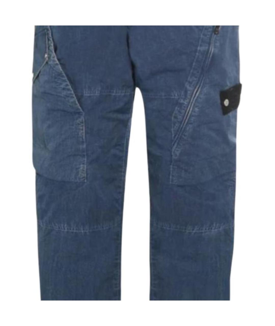 STONE ISLAND Синие прямые джинсы, фото 4