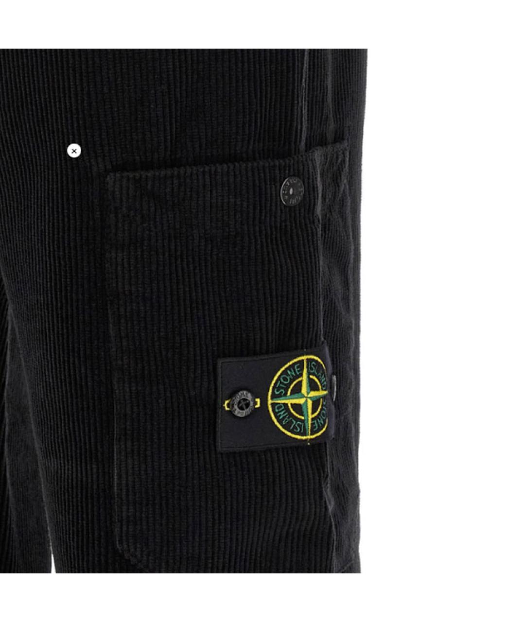 STONE ISLAND Черные повседневные брюки, фото 5