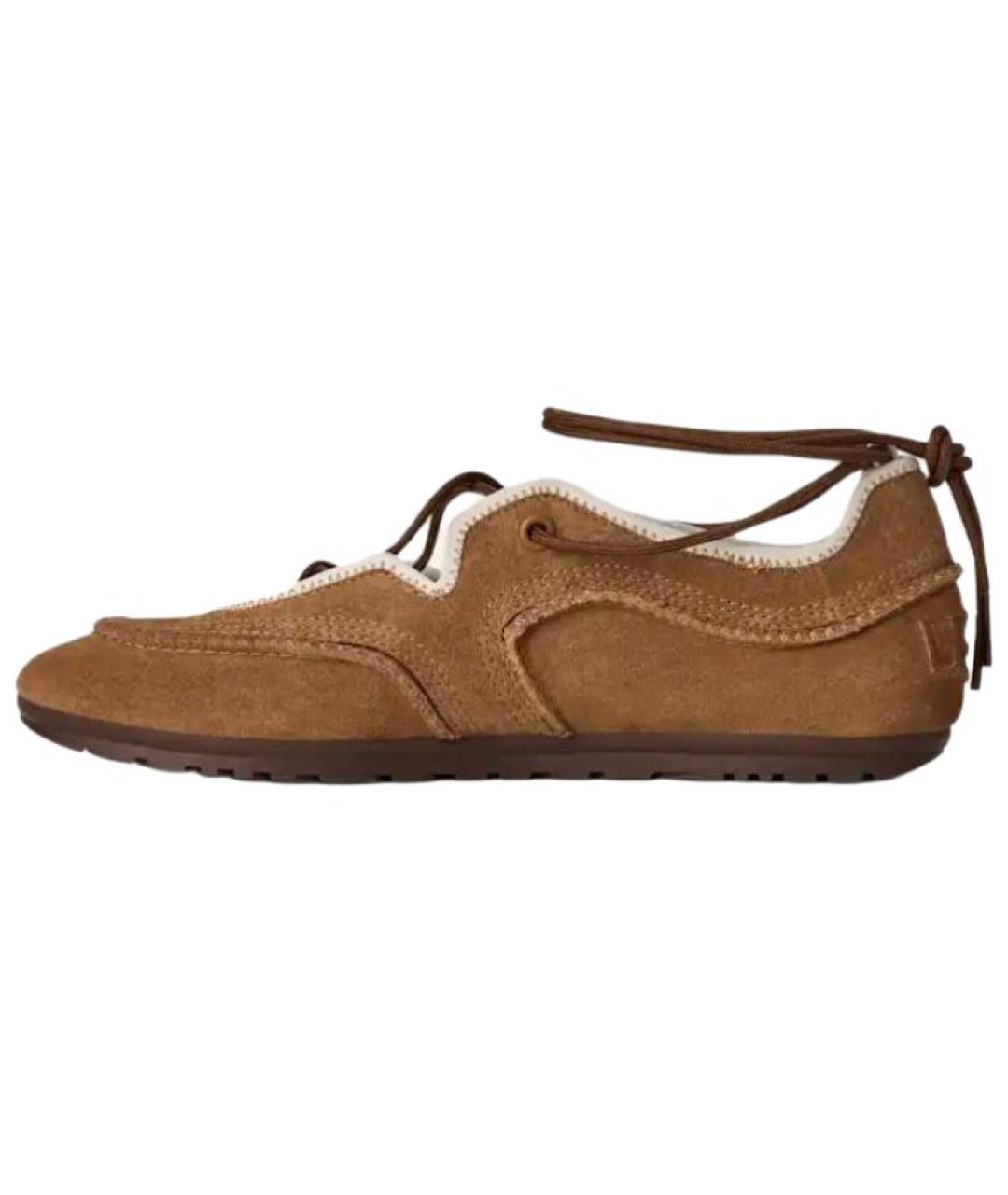 UGG AUSTRALIA Коричневые нубуковые кеды, фото 2