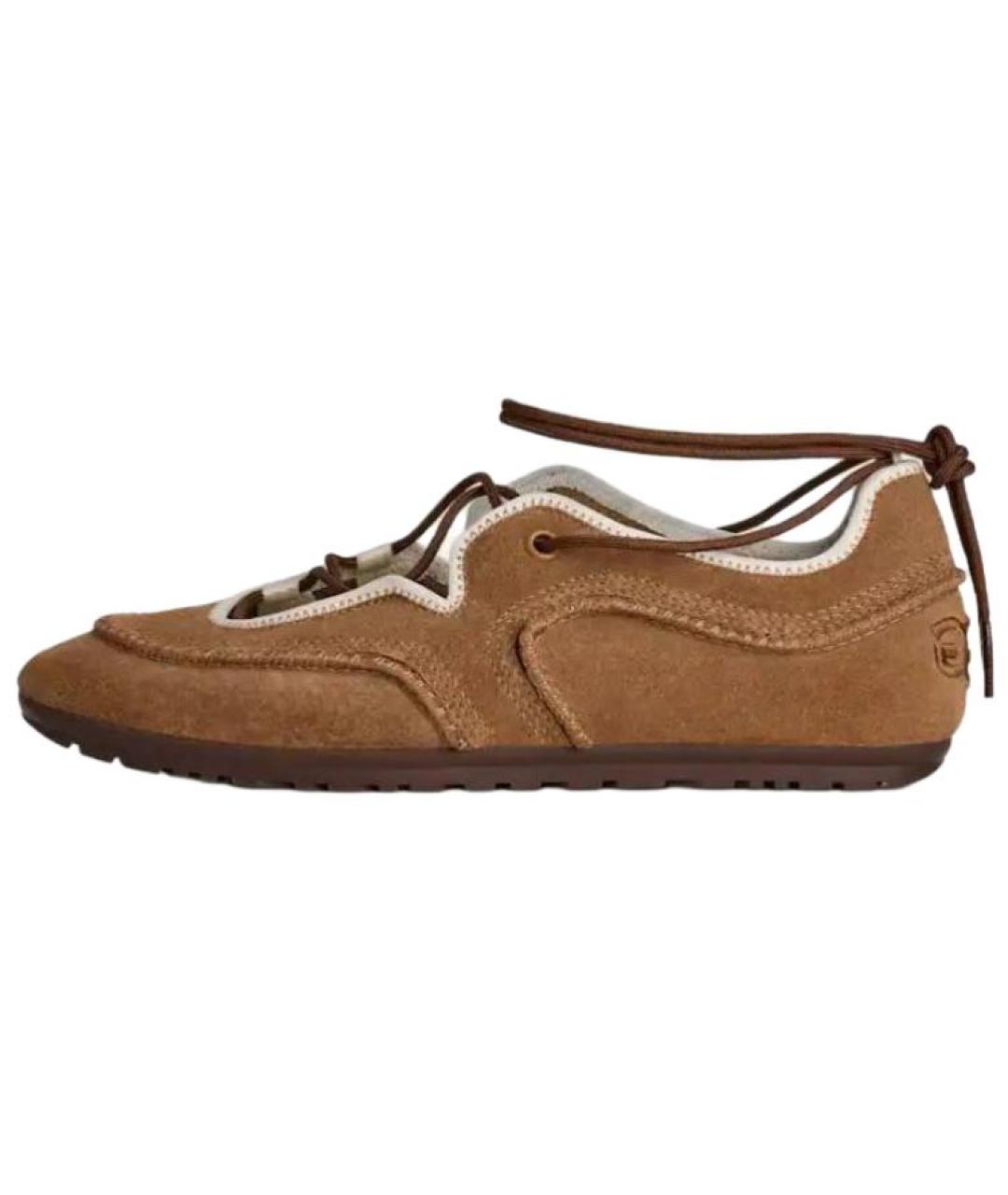 UGG AUSTRALIA Коричневые нубуковые кеды, фото 6