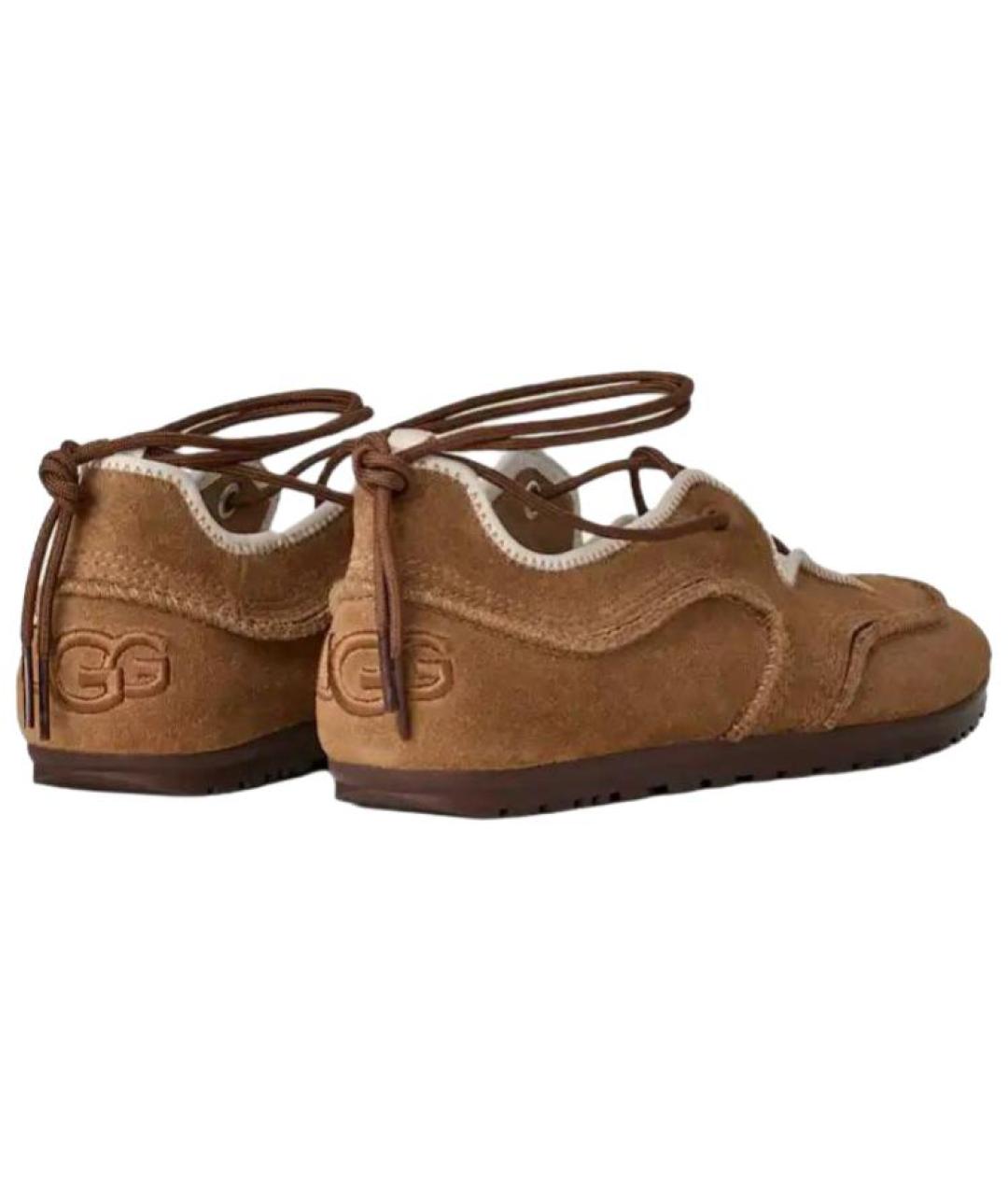 UGG AUSTRALIA Коричневые нубуковые кеды, фото 4