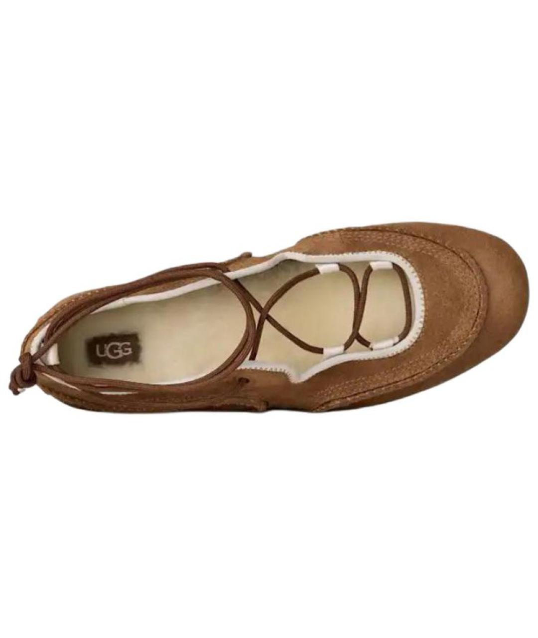 UGG AUSTRALIA Коричневые нубуковые кеды, фото 5