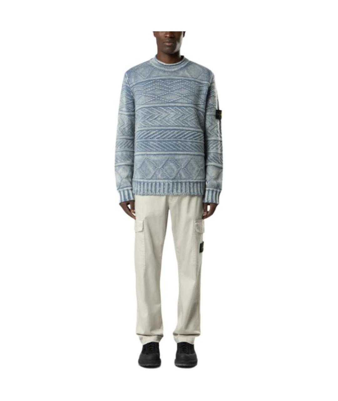 STONE ISLAND Синий джемпер / свитер, фото 4
