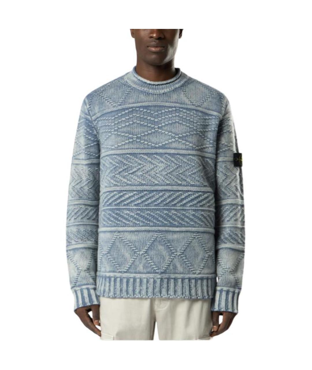 STONE ISLAND Синий джемпер / свитер, фото 3