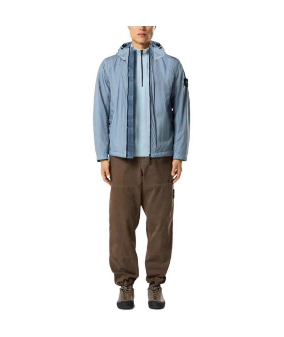 STONE ISLAND Коричневые прямые брюки, фото 3