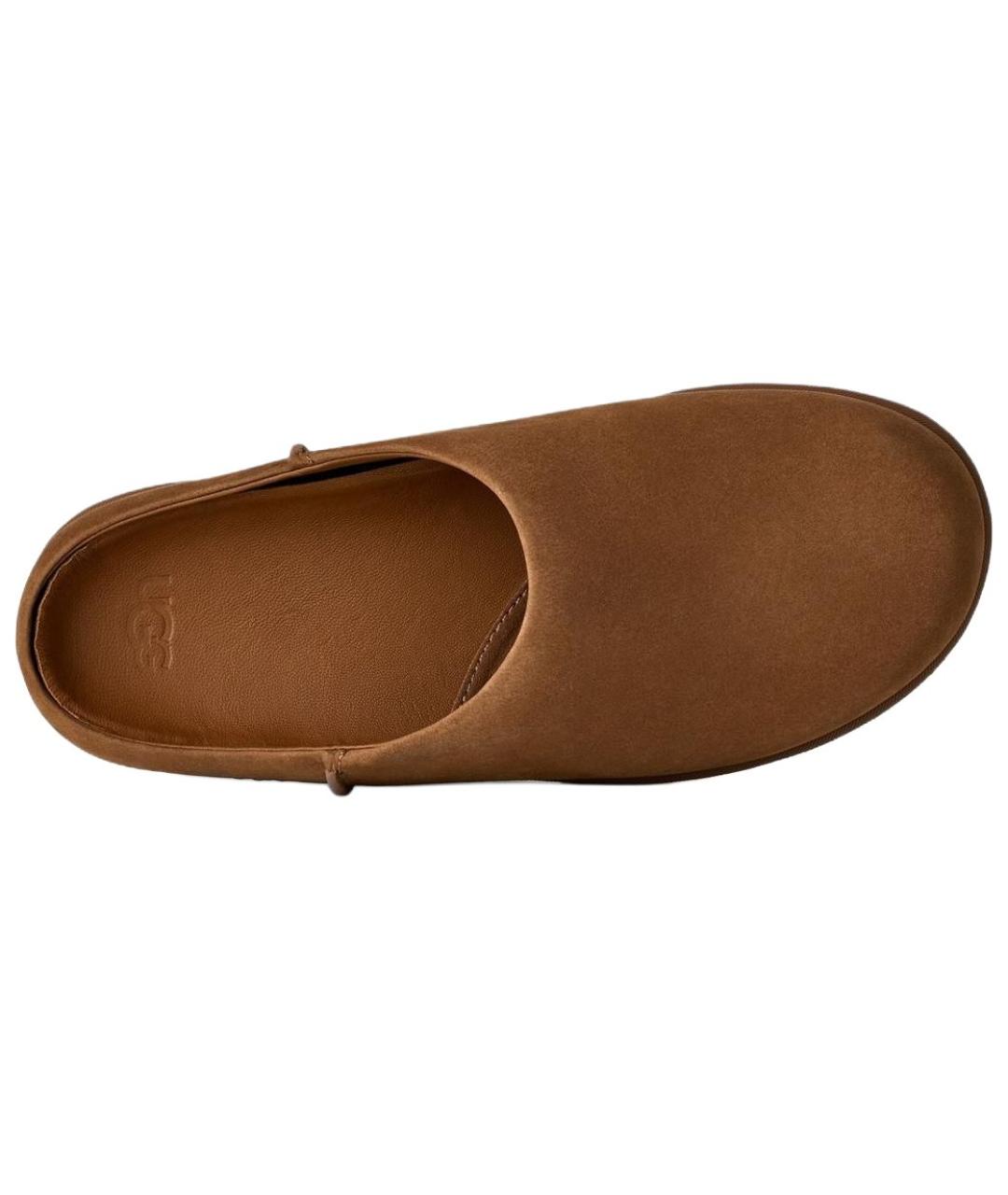 UGG AUSTRALIA Коричневые кожаные мюли, фото 3