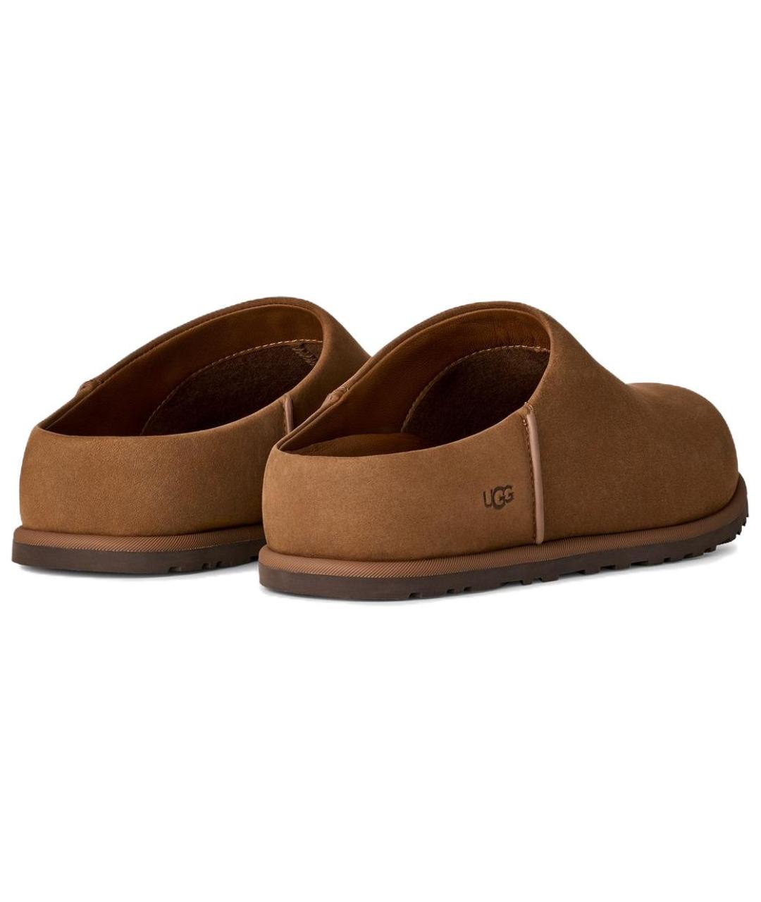 UGG AUSTRALIA Коричневые кожаные мюли, фото 4