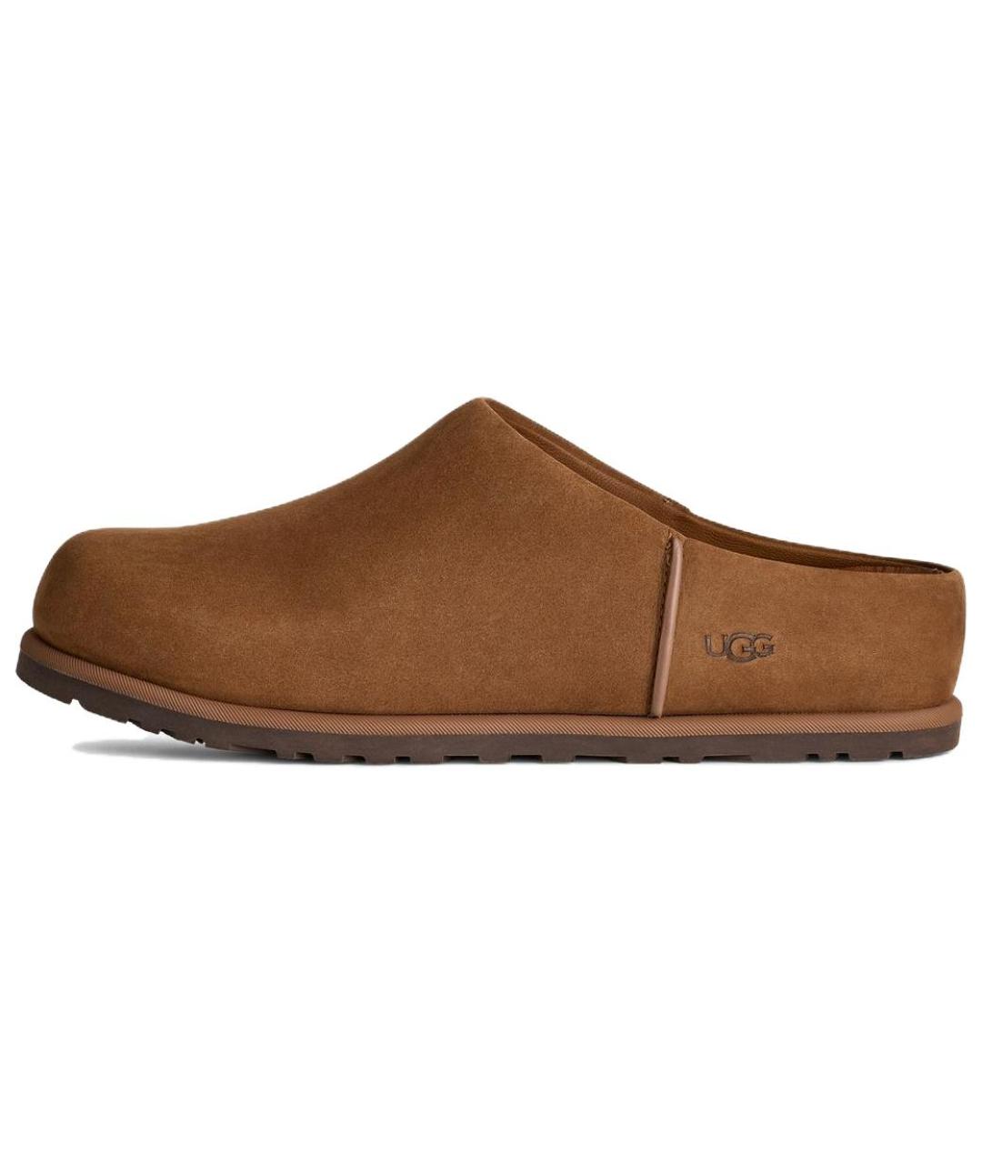 UGG AUSTRALIA Коричневые кожаные мюли, фото 2