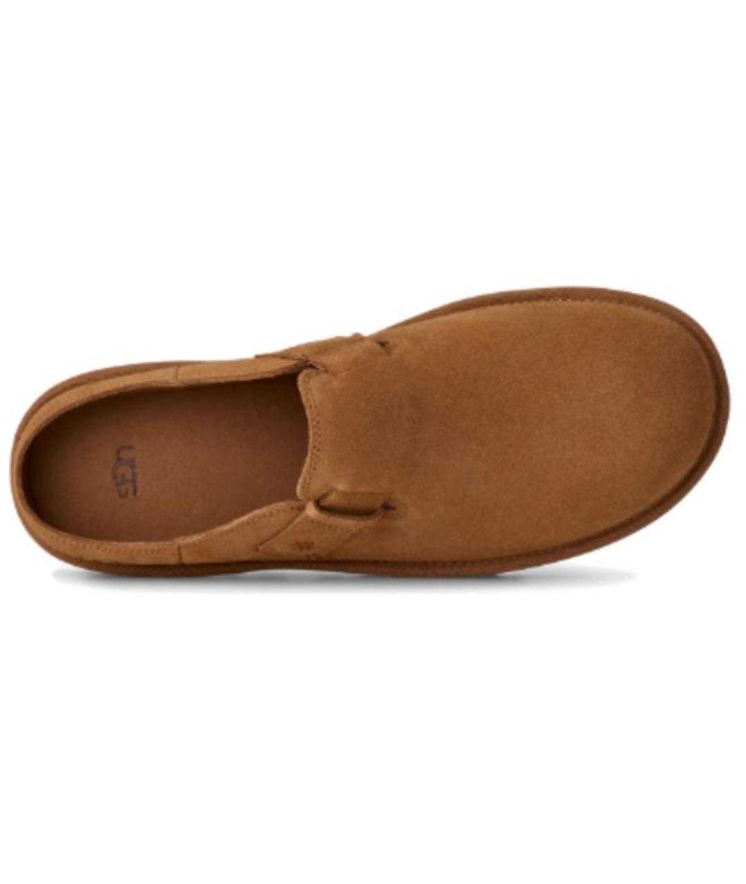UGG AUSTRALIA Коричневые нубуковые слипоны, фото 5