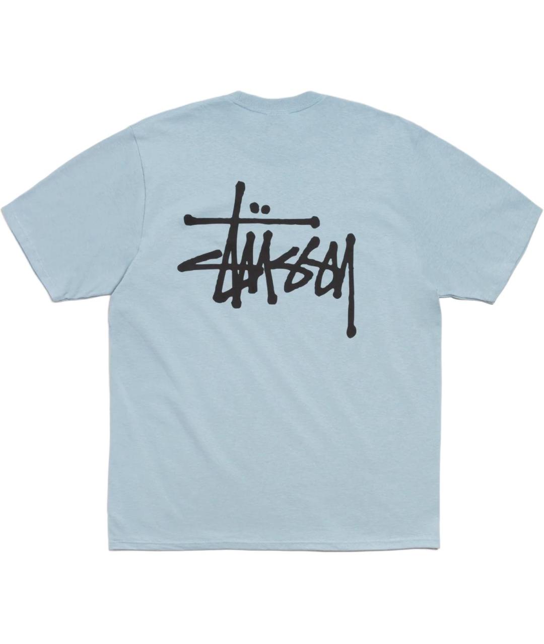 STUSSY Голубая хлопковая футболка, фото 2