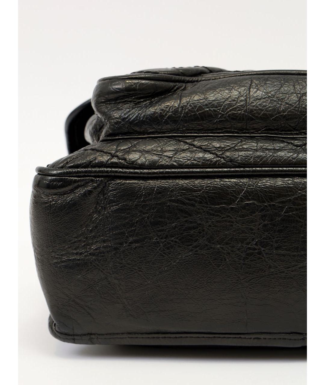 SAINT LAURENT Черная кожаная сумка через плечо, фото 4
