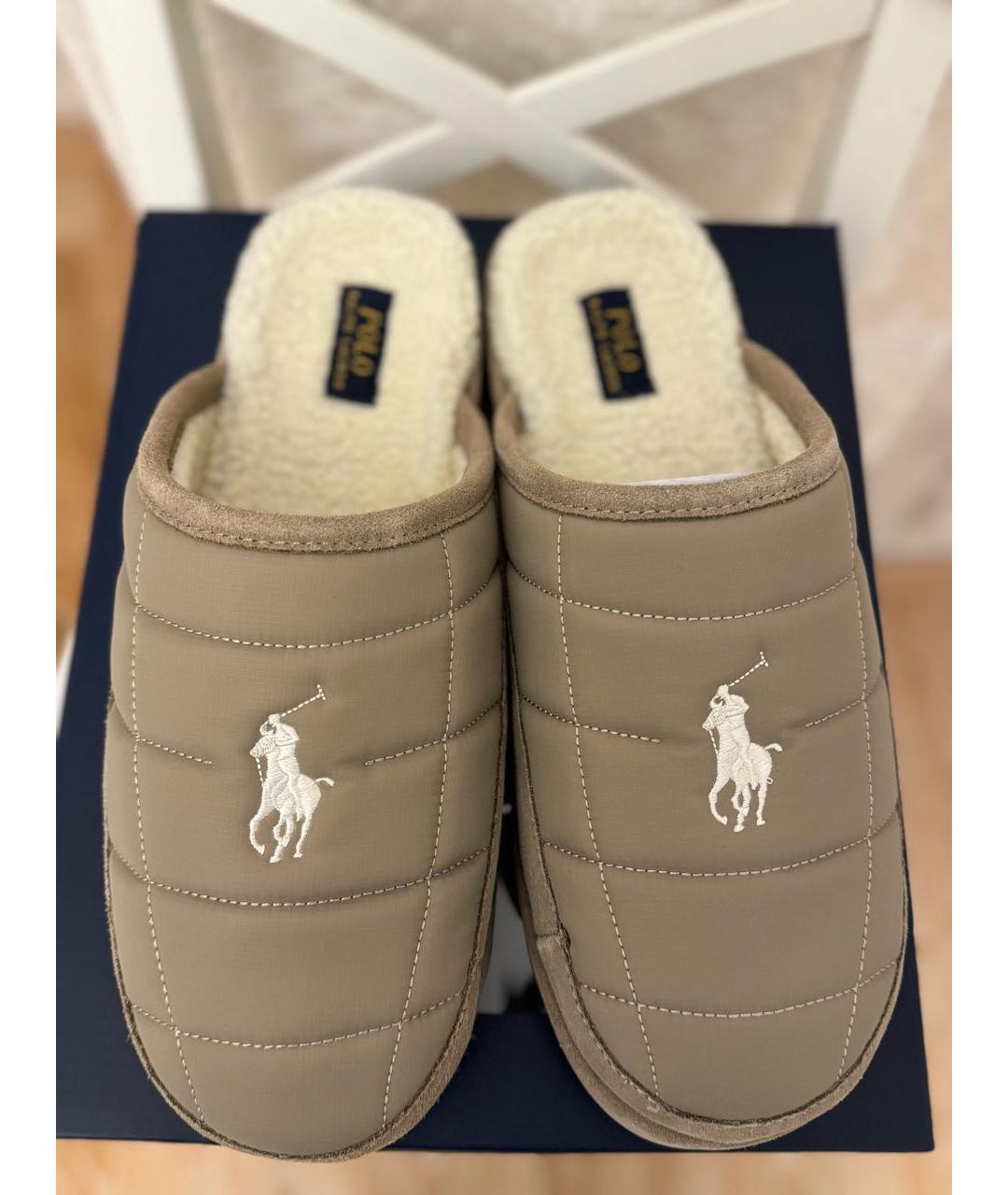 POLO RALPH LAUREN Бежевые шлепанцы, фото 2