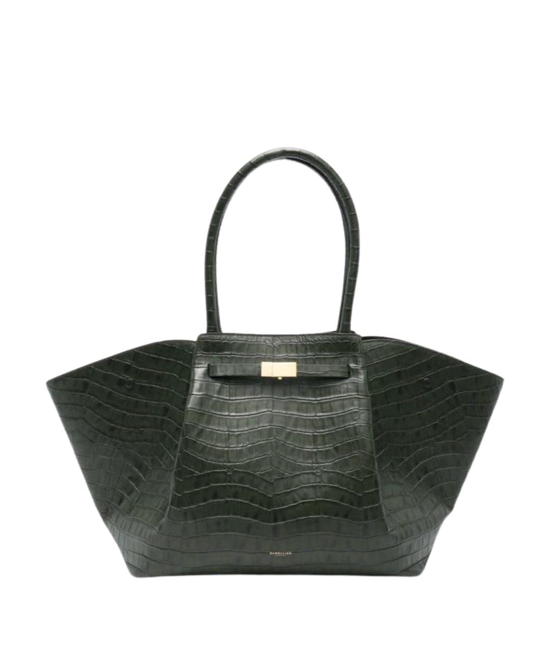 DEMELLIER Хаки кожаная сумка тоут, фото 1