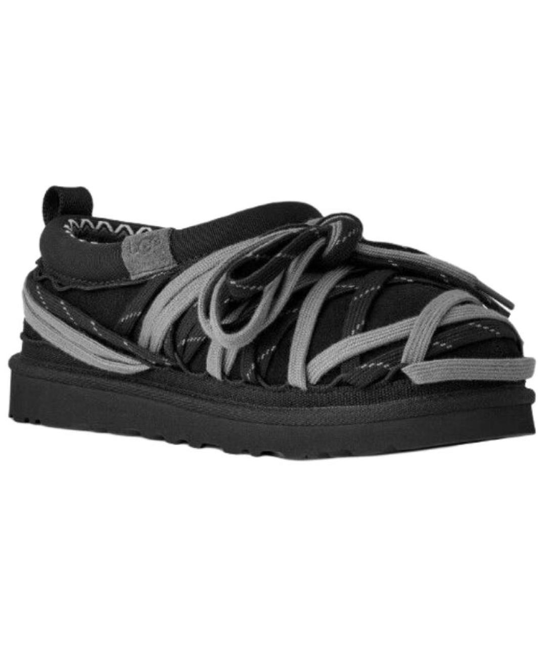 UGG AUSTRALIA Черные кожаные низкие ботинки, фото 3