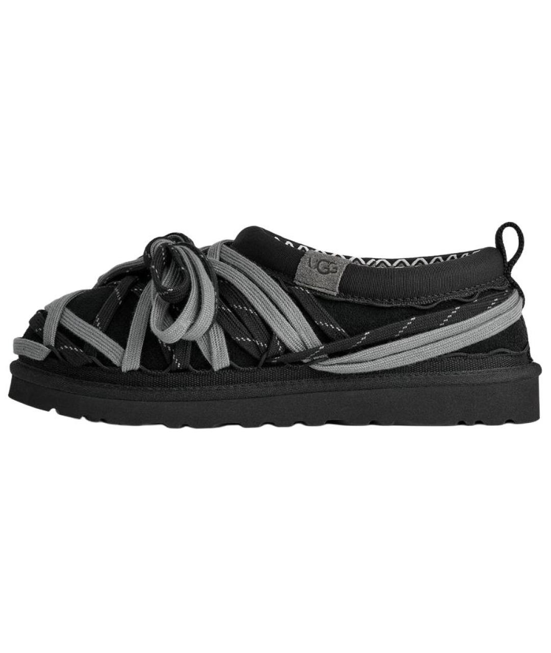 UGG AUSTRALIA Черные кожаные низкие ботинки, фото 5