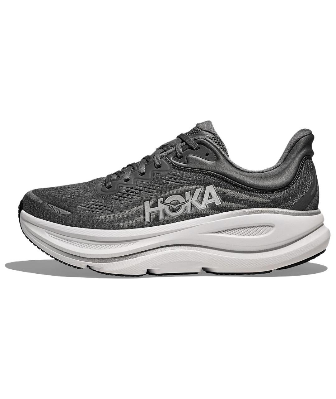 HOKA Серые текстильные низкие кроссовки / кеды, фото 2