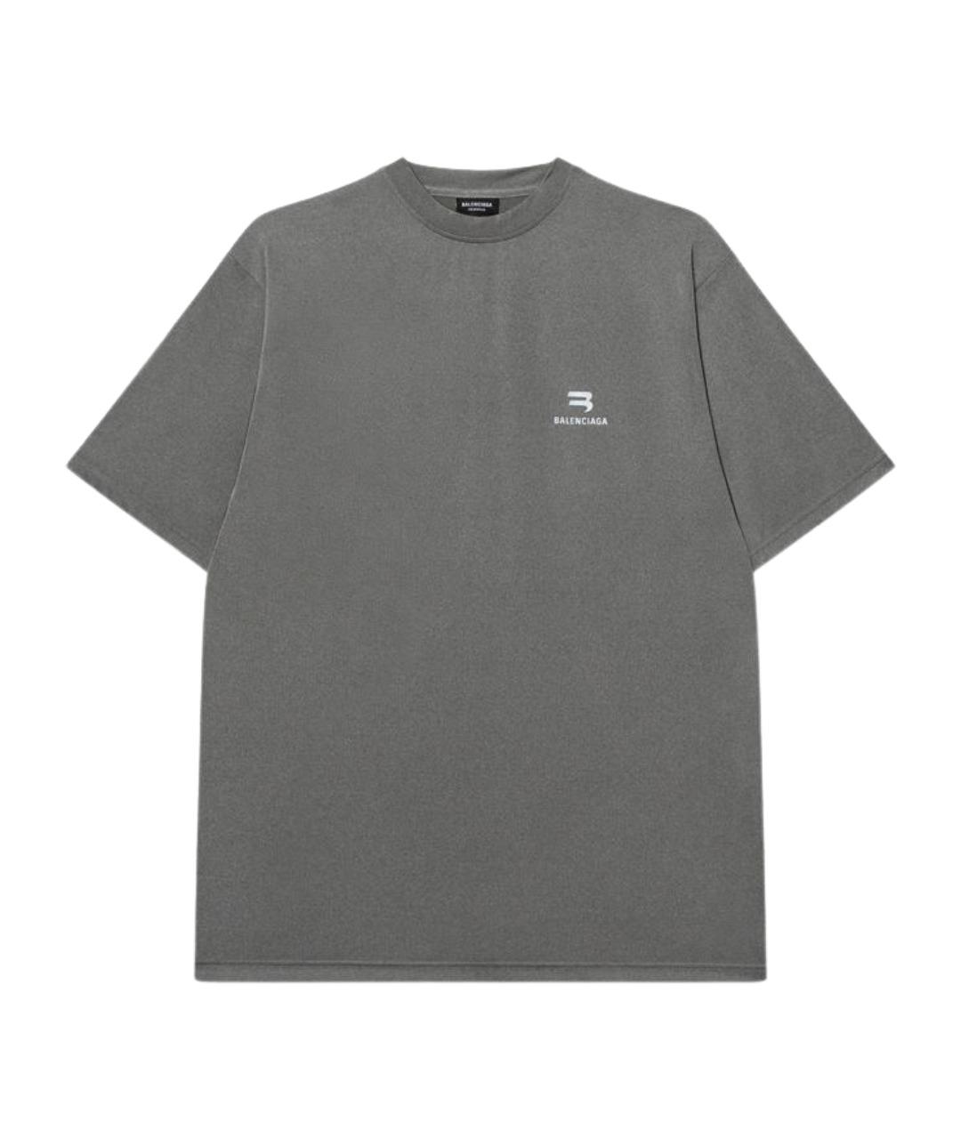 BALENCIAGA Серая футболка, фото 1