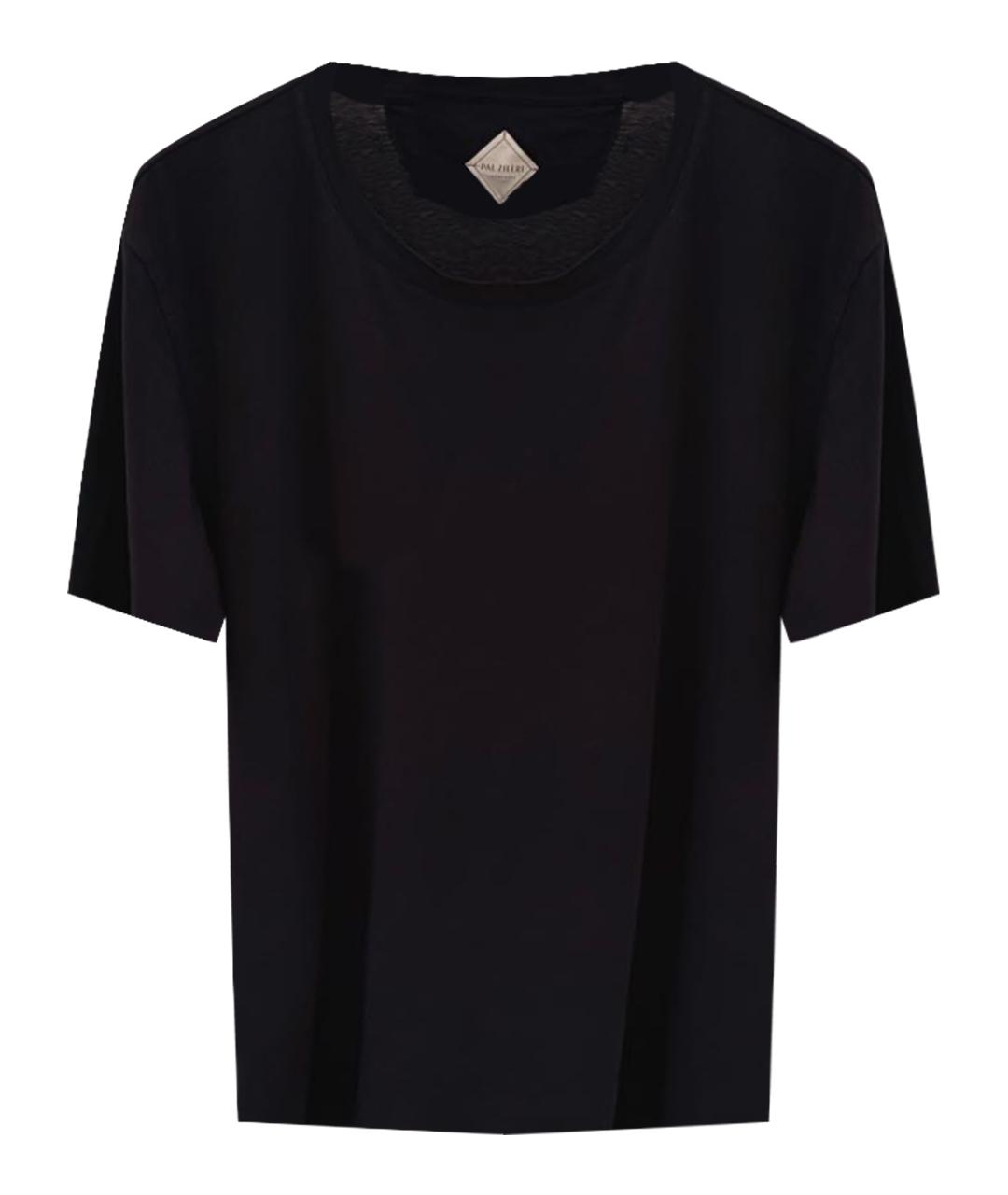 PAL ZILERI Темно-синяя хлопковая футболка, фото 1