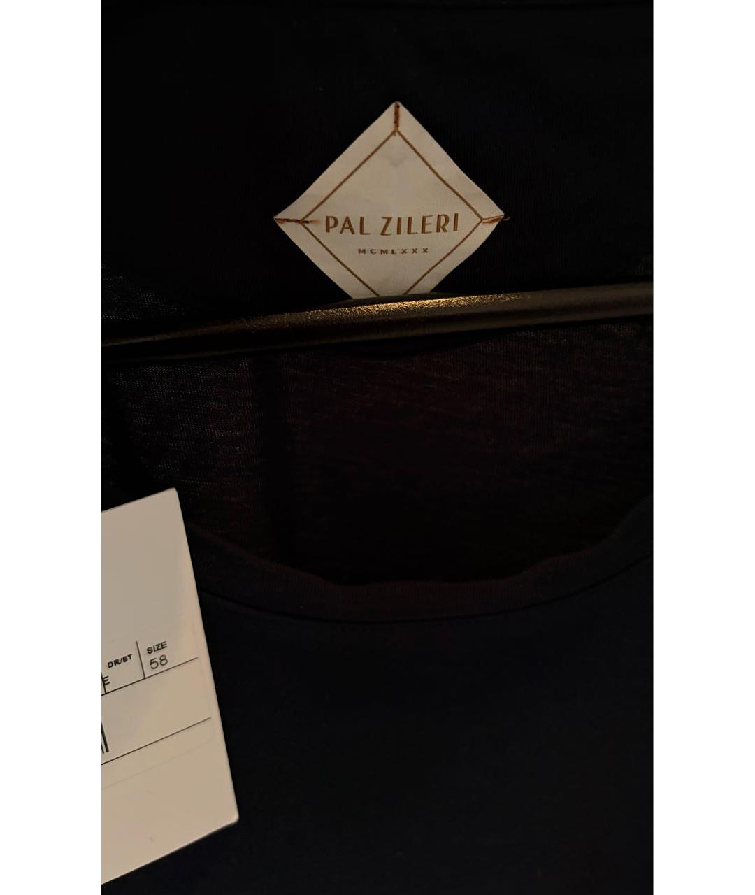 PAL ZILERI Темно-синяя хлопковая футболка, фото 4