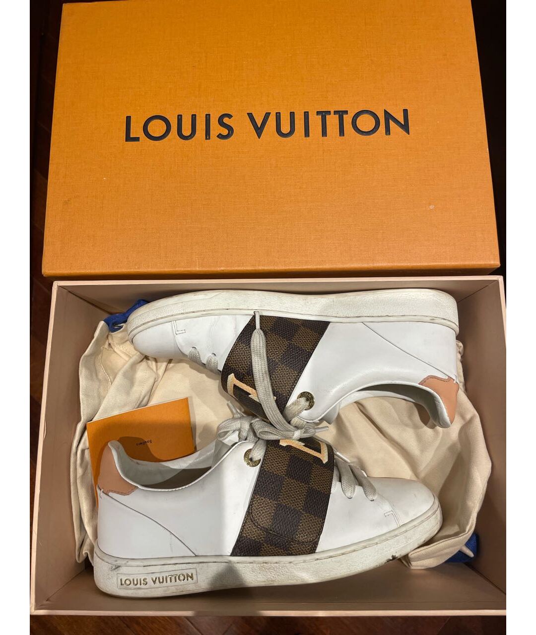 LOUIS VUITTON Белые кожаные кеды, фото 2
