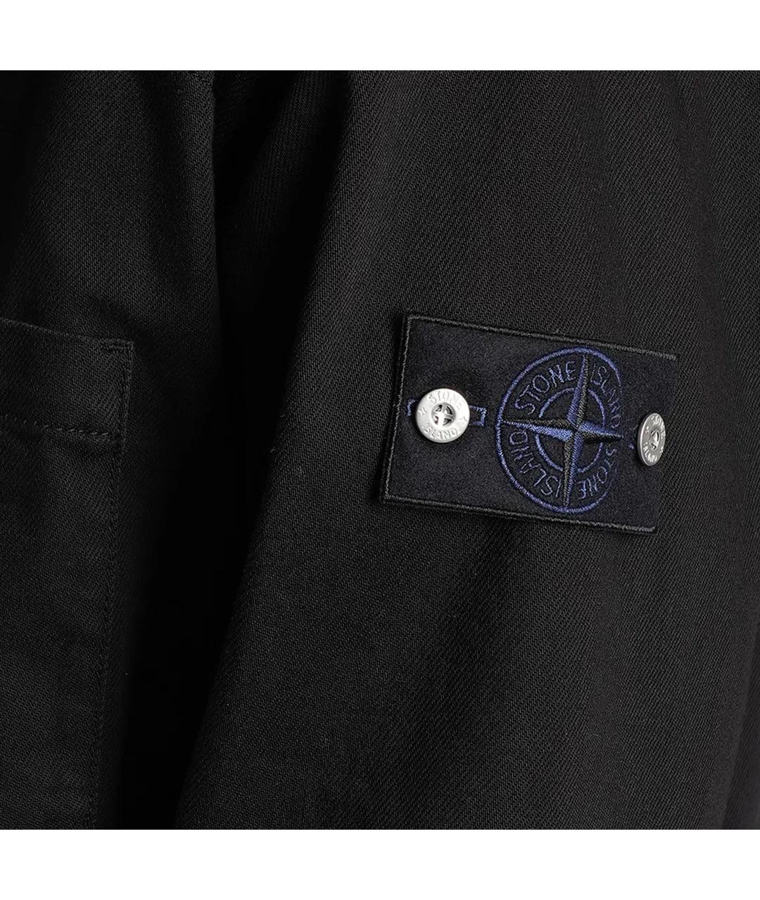 STONE ISLAND Черная классическая рубашка, фото 4