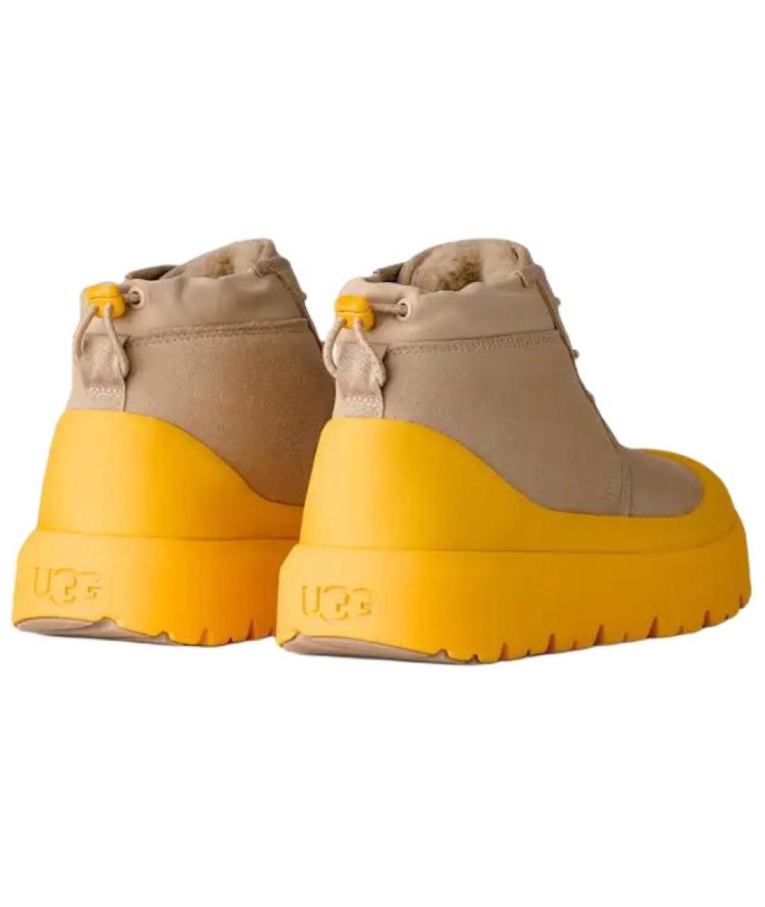 UGG AUSTRALIA Бежевые замшевые ботинки, фото 4