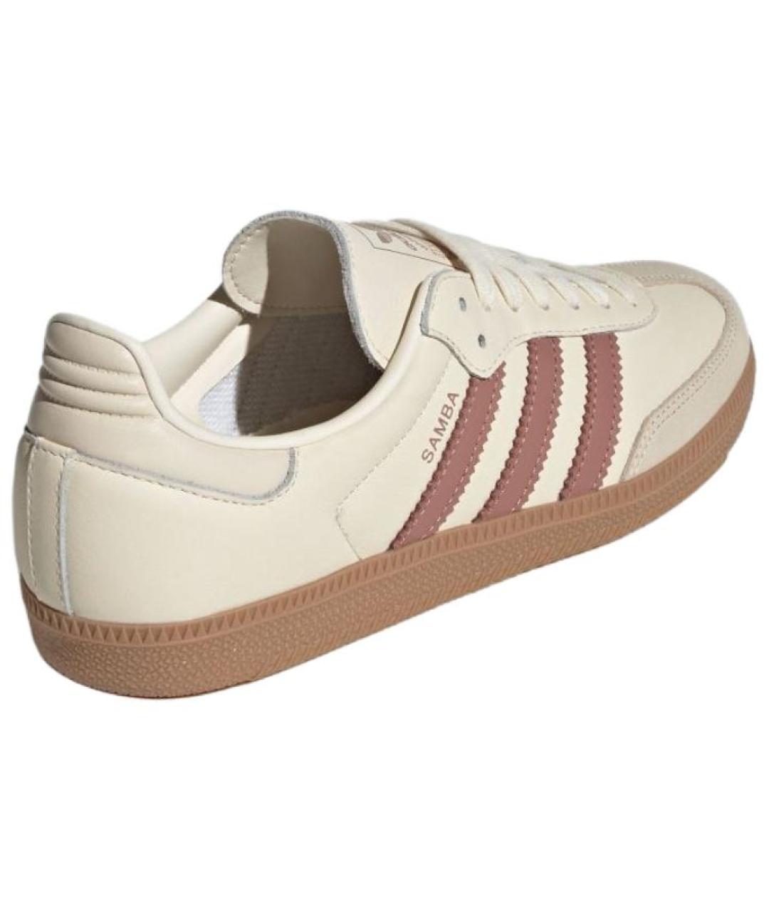 ADIDAS Бежевые кожаные кеды, фото 5