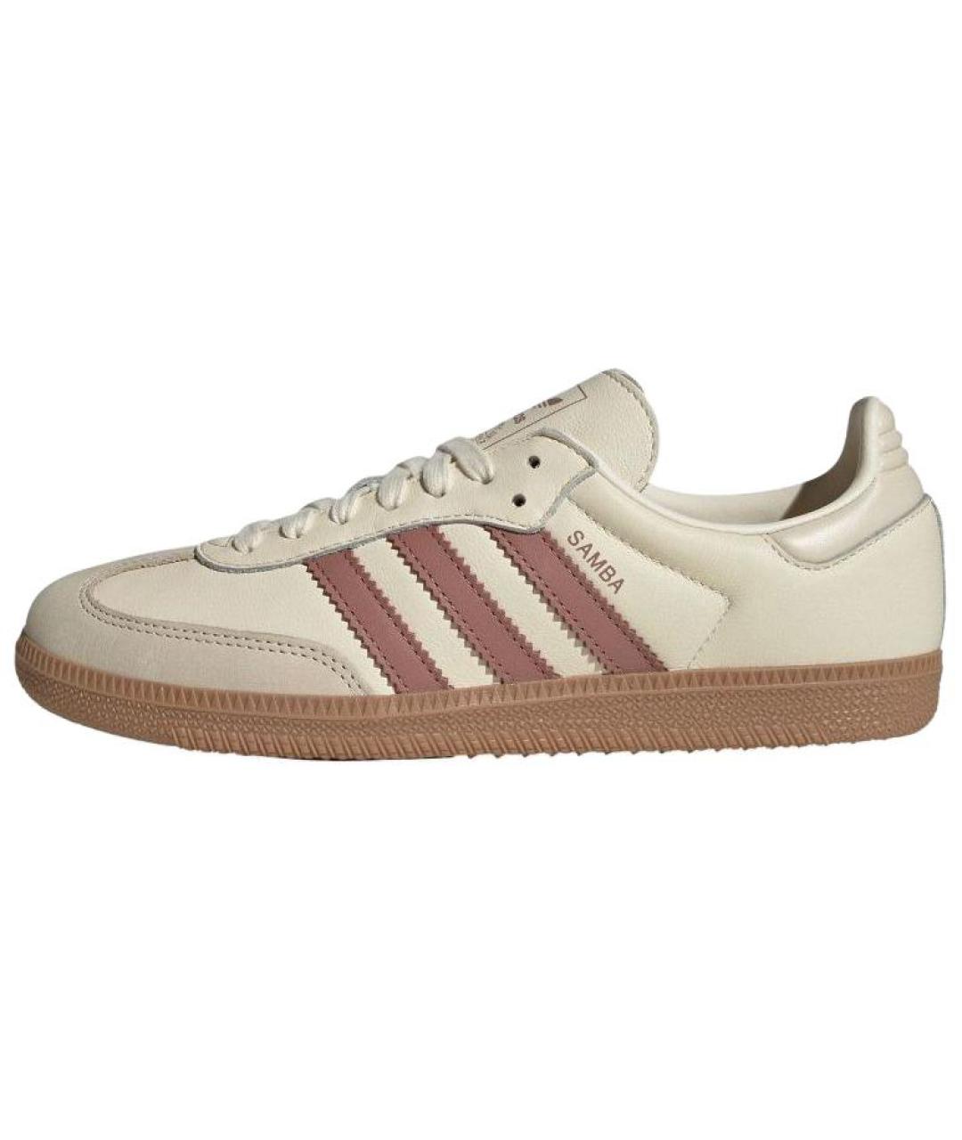 ADIDAS Бежевые кожаные кеды, фото 2