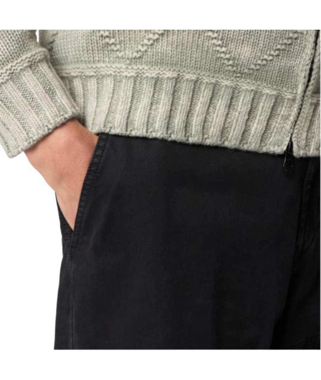 STONE ISLAND Черные брюки чинос, фото 5