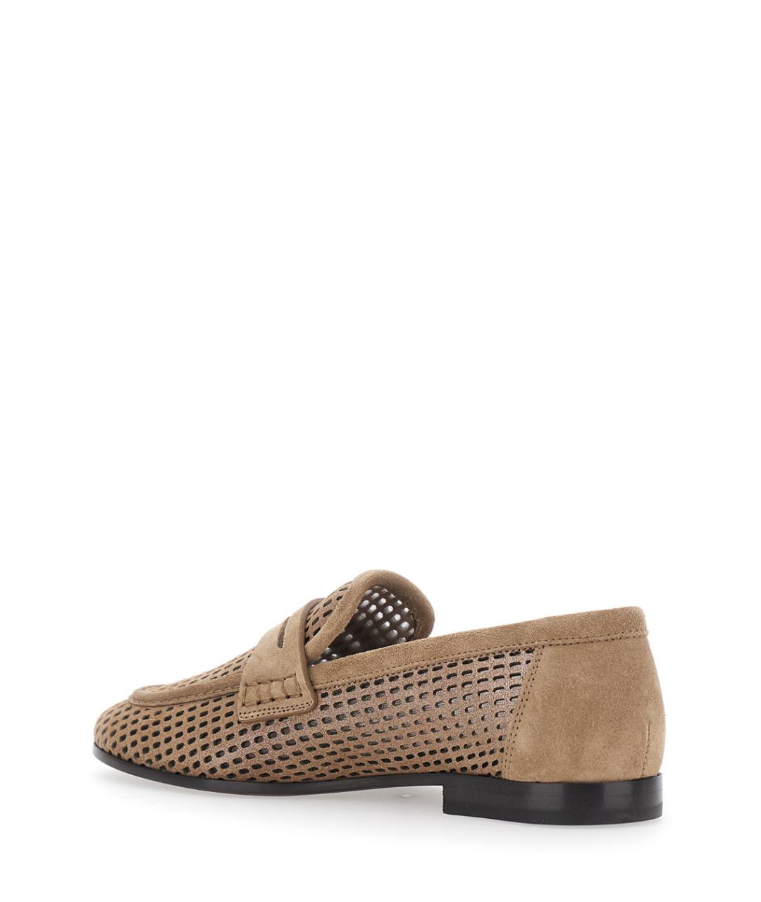 BRUNELLO CUCINELLI Бежевые кожаные лоферы, фото 3