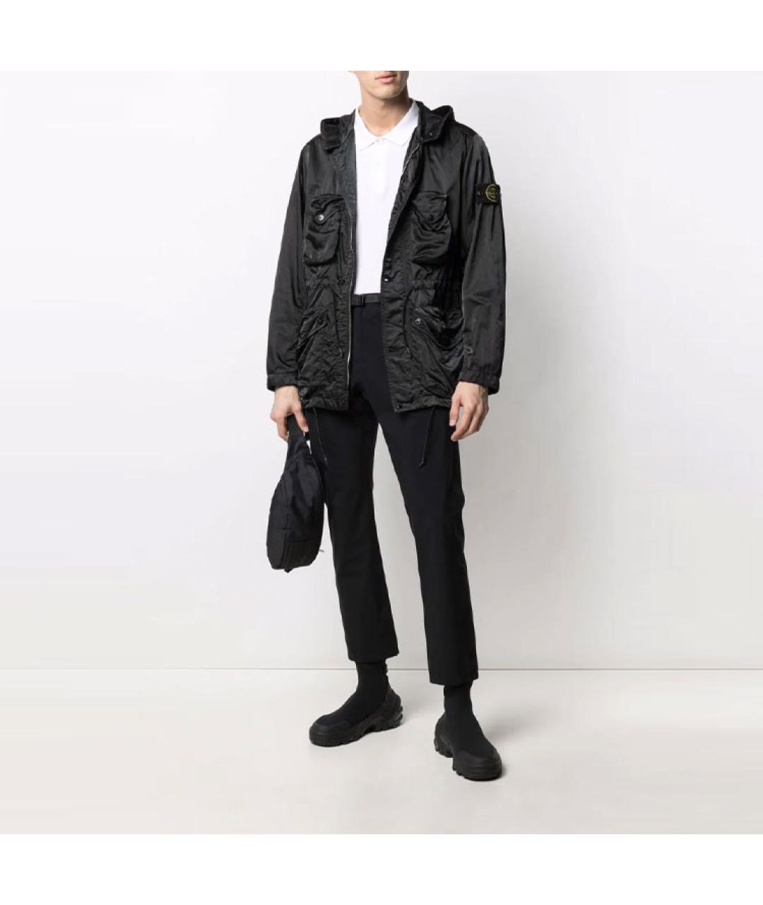 STONE ISLAND Черная полиамидовая куртка, фото 2