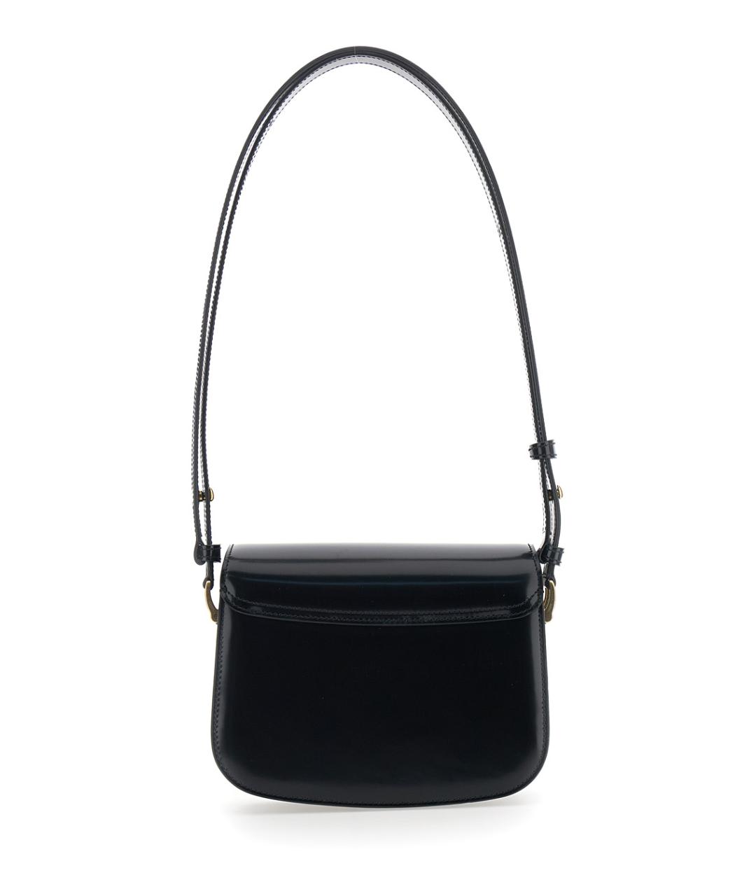 Ami Paris Черная кожаная сумка через плечо, фото 2