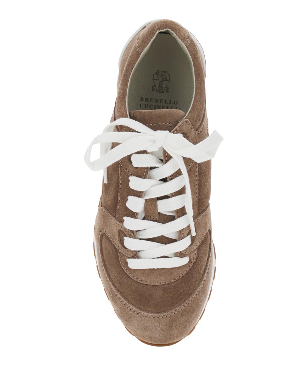 BRUNELLO CUCINELLI Коричневые замшевые кроссовки, фото 4