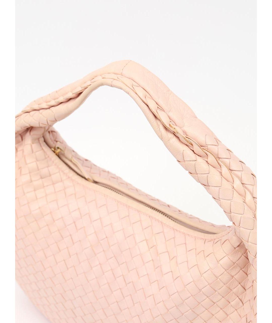 BOTTEGA VENETA Розовая кожаная сумка через плечо, фото 5