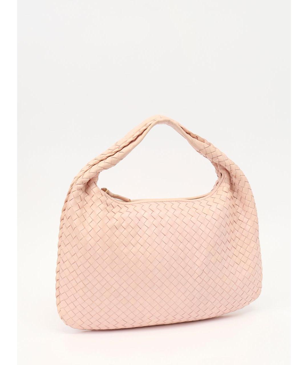 BOTTEGA VENETA Розовая кожаная сумка через плечо, фото 2