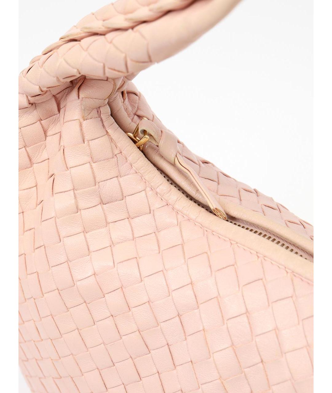 BOTTEGA VENETA Розовая кожаная сумка через плечо, фото 4