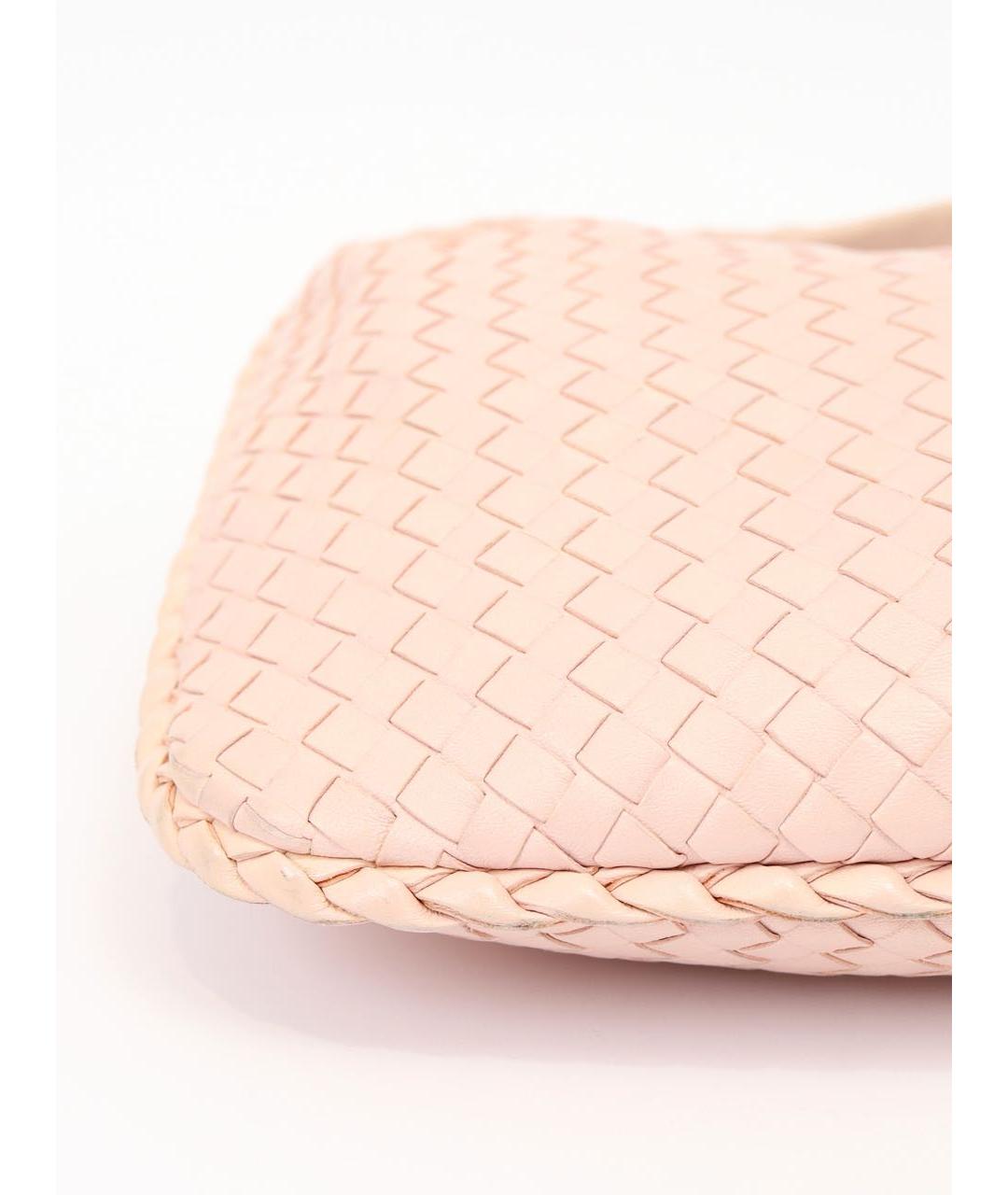 BOTTEGA VENETA Розовая кожаная сумка через плечо, фото 6