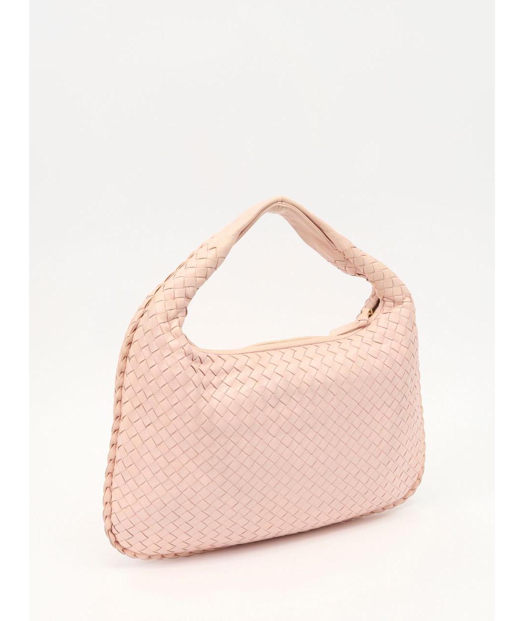 BOTTEGA VENETA Розовая кожаная сумка через плечо, фото 3