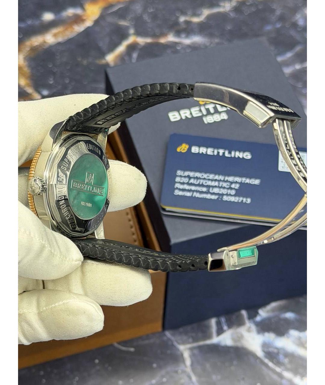 BREITLING Черные металлические часы, фото 3