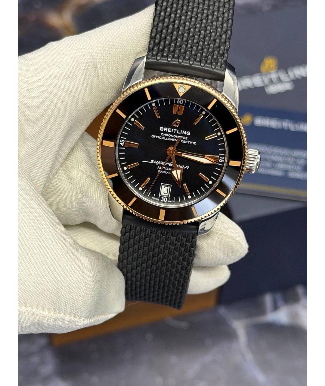 BREITLING Черные металлические часы, фото 2